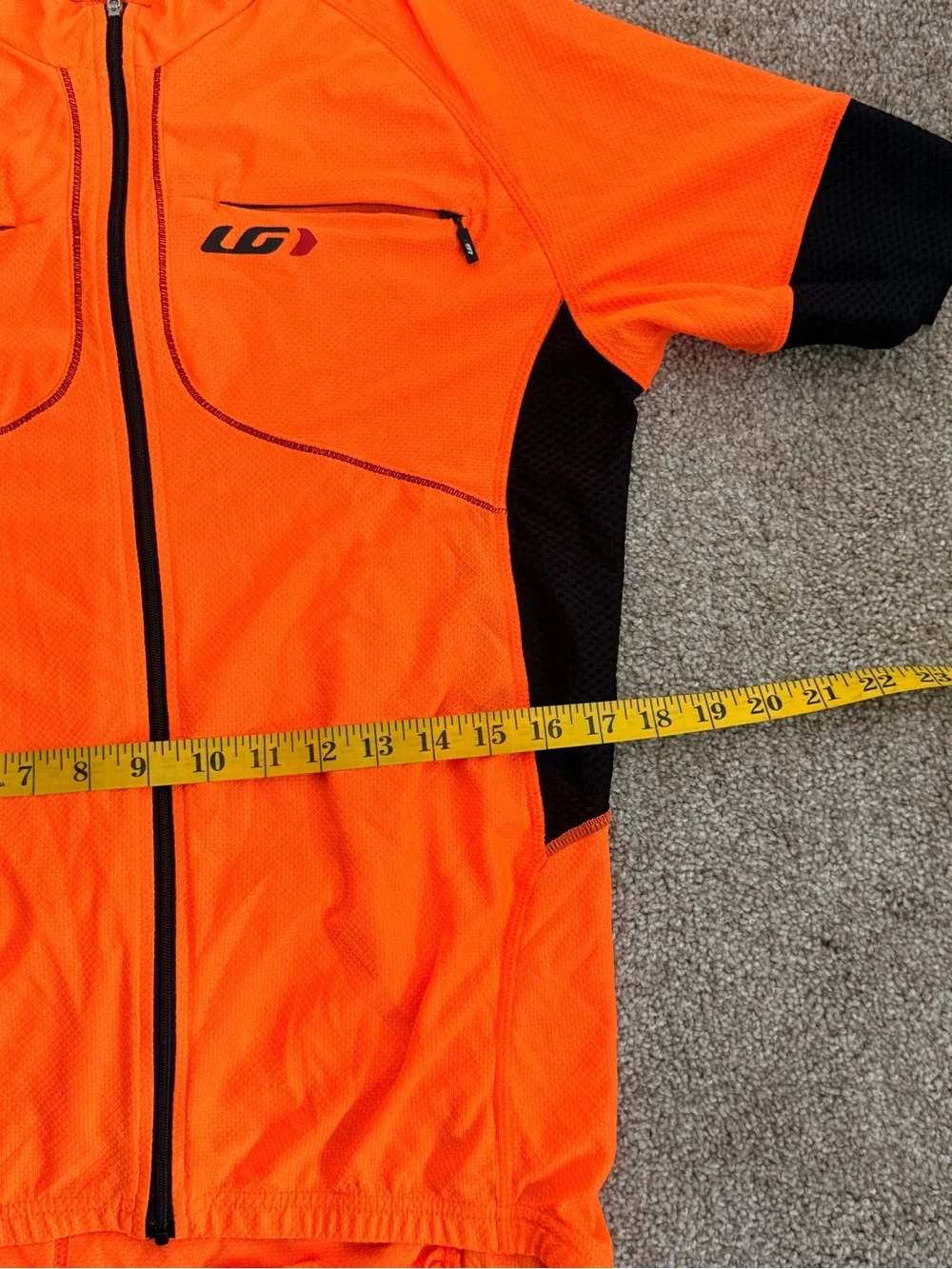 LOUIS GARNEAU Men’s High-Visibility Orange Performance Cycling Jacket